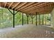 Spacious, covered brick patio offers shade and access to the private, wooded backyard at 6016 Glenthorne Dr, Raleigh, NC 27613