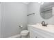 Bathroom featuring a modern sink and toilet at 6734 Chauncey Dr, Raleigh, NC 27615