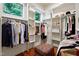Spacious walk-in closet features custom shelving and ample storage at 1217 Mauldin Rd, Wake Forest, NC 27587