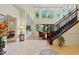 Bright entryway with staircase, high ceilings and access to living spaces at 1217 Mauldin Rd, Wake Forest, NC 27587