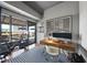 Office space with desk, dual monitors, Peloton, and walkout patio at 122 N Harrington St # 775, Raleigh, NC 27603