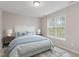 Cozy bedroom with a comfortable bed and large window at 1620 Briarmont Ct, Raleigh, NC 27610