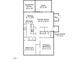 Detailed floor plan showcasing the layout, dimensions, and room names at 206 Woods Run, Knightdale, NC 27545