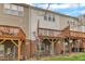 Townhome backyard featuring wooden decks, and brick foundation at 208 Chandler Chase Ct, Morrisville, NC 27560