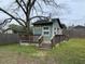 View of the detached cottage and private deck in the back yard at 208 S Guthrie Ave, Durham, NC 27703