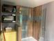 Tile shower with glass door and updated fixtures at 208 S Guthrie Ave, Durham, NC 27703