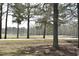 Picturesque golf course view with a paved path winding through mature trees at 218 Keith Hills Rd, Lillington, NC 27546