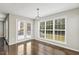 Dining area with large windows and access to a patio at 2310 Nutting Ln, Apex, NC 27523