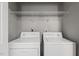 Convenient laundry room with side-by-side washer and dryer hookups and storage shelf at 2310 Nutting Ln, Apex, NC 27523