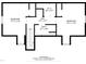 Upstairs floor plan details two large bedrooms, walk in closet, hall and bath at 2603 Brogden Rd, Creedmoor, NC 27522