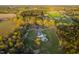Expansive aerial view of a secluded estate featuring a beautiful home with a private pool and lush landscaping at 2905 Glendale Rd, Kenly, NC 27542