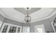 Dining area ceiling features a decorative light fixture with views to the outside at 2905 Glendale Rd, Kenly, NC 27542