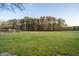 Expansive grassy yard featuring mature trees in the distance and plenty of space for activities at 2905 Glendale Rd, Kenly, NC 27542