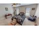 This bedroom features a ceiling fan, two windows and classic décor at 30 Shannon Rd, Timberlake, NC 27583