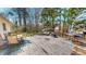 Large deck with plenty of seating and a table perfect for outdoor entertaining at 30 Shannon Rd, Timberlake, NC 27583