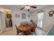 Dining room with oak table and six chairs at 30 Shannon Rd, Timberlake, NC 27583