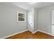 Bedroom featuring hardwood floors and one window at 324 Dare St, Burlington, NC 27217