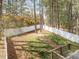 Expansive backyard featuring a privacy fence and a blend of open grassy areas and mature trees at 5 Maidenhair Ct, Durham, NC 27703