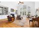 Bright living room with fireplace and high ceilings at 500 Walnut Hill Dr, Hillsborough, NC 27278