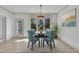 Cozy dining area with modern chairs, a round glass table, and bright natural light at 5033 Homeplace Dr, Apex, NC 27539