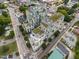 Aerial view of the building and neighborhood showcasing its modern architecture and surroundings at 601 W Rosemary St # 418, Chapel Hill, NC 27516