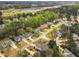 Beautiful aerial view of neighborhood with mature trees, manicured lawns, and well-maintained streets at 801 Noconia Pl, Fuquay Varina, NC 27526