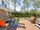Wooden deck with outdoor seating and a view of the backyard at 806 S First St, Smithfield, NC 27577