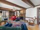 Cozy living room with fireplace, hardwood floors, and natural light at 806 S First St, Smithfield, NC 27577
