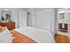 Comfortable bedroom with hardwood floors, ample closet space, and ensuite bathroom access at 927 Ferncrest Dr, Durham, NC 27705