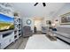 Spacious living room with neutral tones, wood flooring, and an open floor plan, perfect for modern living at 127 Hurricane Aly, Benson, NC 27504