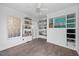 Bonus room features tile floors, ample built-in storage, and neutral décor at 163 Ridge Way Ln, Clayton, NC 27520