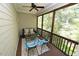 Inviting screened porch with comfortable seating and scenic backyard views at 212 Columbia W Pl, Chapel Hill, NC 27516