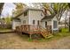 Backyard elevation showing decks and access to the rear entrance at 2422 S Alston Ave, Durham, NC 27713