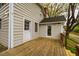 Back of house showing the wood deck and access doors at 2422 S Alston Ave, Durham, NC 27713