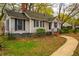 Charming single-story home featuring blue shutters, neutral siding, brick steps, and a well-maintained front yard at 2422 S Alston Ave, Durham, NC 27713