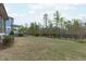 Expansive backyard featuring a playset and black metal fencing for outdoor enjoyment and privacy at 288 Whispering Wind Dr, Chapel Hill, NC 27516