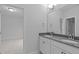 Contemporary bathroom featuring double sinks and modern finishes at 288 Whispering Wind Dr, Chapel Hill, NC 27516
