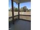 Covered back porch with scenic views at 2915 Cox Mill Rd, Sanford, NC 27332