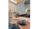 Close-up of kitchen counter with modern coffee maker and stylish mugs, showcasing the home's contemporary design at 2915 Cox Mill Rd, Sanford, NC 27332