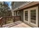 Wooden deck with access to the yard through french doors, great for entertaining at 302 Rushingwater Dr, Cary, NC 27513