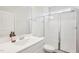 Clean bathroom with a glass-enclosed shower and a vanity at 3348 Table Mountain Pine Dr, Raleigh, NC 27616