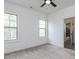 Bedroom with carpeted floor, ceiling fan, and attached bath at 3908 Sage Ct, Wake Forest, NC 27587