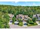 Aerial view of a residential neighborhood with well-maintained homes and tree-lined streets at 44 Grandwood Cir, Durham, NC 27712