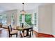 Bright breakfast nook featuring a round table and an abundance of natural light at 44 Grandwood Cir, Durham, NC 27712