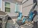 Comfortable outdoor space with grill, seating, and an umbrella at 49 Everwood Dr, Four Oaks, NC 27524