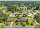 Bird's eye view of the neighborhood showcasing a well-manicured lawn and mature trees at 504 W Brocklyn St, Benson, NC 27504