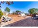 Expansive brick patio is perfect for outdoor living and entertaining near a detached garage at 504 W Brocklyn St, Benson, NC 27504