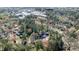 Aerial view of Quail Corners neighborhood with mature trees and surrounding commercial areas at 5205 Quail Meadows Dr, Raleigh, NC 27609