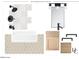 Bathroom Four showcasing modern fixtures, tub, cabinet, and trendy tile at 5205 Quail Meadows Dr, Raleigh, NC 27609