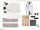This bathroom features a sleek black shower and modern vanity at 5205 Quail Meadows Dr, Raleigh, NC 27609